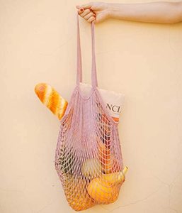 High Quality Custom Printed Logo Reusable 100% Cotton Vegetable Bag Foldable <b>Net</b> Mesh Tote Fishnet Bag for Food for Promotion - Product Image 2