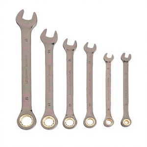 Jeu de clés à cliquet à double extrémité professionnel pour réparation automobile, 12 pièces, 8-19 mm, métrique, nickelé, qualité industrielle, OEM, 200 N-m max. - Product Image 2