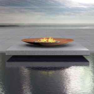Mini <b>Fire</b> <b>Pit</b> Tabletop in Corten Steel - <b>Portable</b> Size - Product Image 2