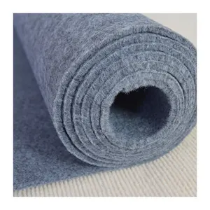 Rollo de alfombra de 5mm de espesor, punzón de aguja de fieltro suave, color gris, terciopelo, no tejido