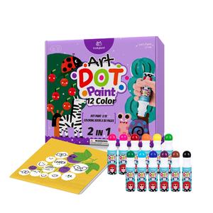 Spidol Dot Non-Toksik untuk Anak-Anak, DIY Dab Drawing, Cat Dot yang Dapat Dicuci, 12 Warna, Perlengkapan Seni dan Kerajinan untuk Anak-Anak - Product Image 1