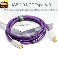 Cable de Datos USB-B 2.0 YIVO XSSH GT2 NCF Alpha OCC de Cobre, Cable DAC de Alta Fidelidad Plateado para Micrófono y Monitor