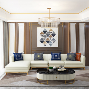 Italia Diseño de Moda de cuero genuino conjunto de sofás de esquina de cuero <span class=keywords><strong>100</strong></span> por ciento el Pakistán - Product Image 2