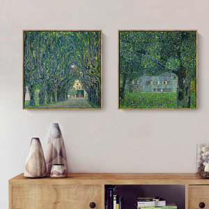 Pintura al Óleo <span class=keywords><strong>de</strong></span> Klimt, Paisaje, Beso, <span class=keywords><strong>Mural</strong></span> Decorativo, Marco <span class=keywords><strong>de</strong></span> Madera Maciza, Arte <span class=keywords><strong>de</strong></span> Pared para Sala <span class=keywords><strong>de</strong></span> Estar, Comedor, Dormitorio, Apartamento, Casa <span class=keywords><strong>de</strong></span> Huéspedes - Product Image 2