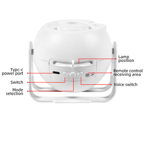 Proyector LED de Galaxia Espacial, Proyector de Estrellas Cósmicas, Luz Nocturna de Cielo Estrellado con Altavoz y Control Remoto para Decoración de Dormitorio, Regalo de Navidad para Niños - Product Image 6