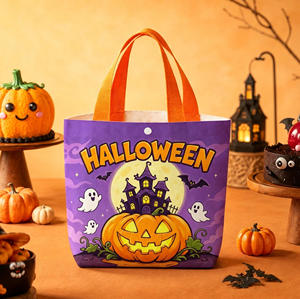 Bolsa <span class=keywords><strong>de</strong></span> Lona <span class=keywords><strong>de</strong></span> Boutique con Diseño <span class=keywords><strong>de</strong></span> Dibujos Animados para Guardar Dulces <span class=keywords><strong>de</strong></span> Halloween, Bolsa Reutilizable para Recoger Dulces, Bolsas <span class=keywords><strong>de</strong></span> Halloween para Regalo Navideño para Niños - Product Image 4