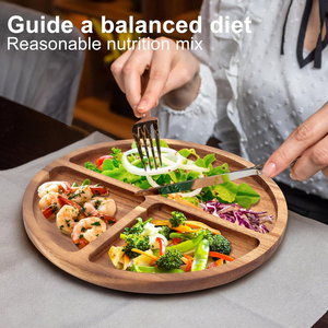 Assiette de portion individuelle en bois d'acacia, écologique, durable, en bois, approvisionnement en vrac, assiette en bois d'acacia - Product Image 2