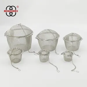 Mingwei filtro de chá para filtro, filtro de malha fina de aço inoxidável para chá e folgado