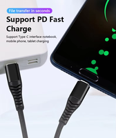 Câbles USB tressés en nylon de qualité supérieure câble type-c mâle à type-c mâle pour charger les téléphones et transférer des données