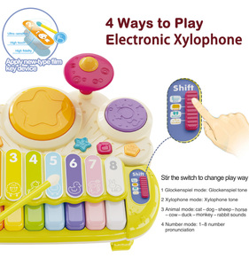 Xylophone électronique, jeu de tambour, <span class=keywords><strong>piano</strong></span> pour tout-petits et enfants, instrument de musique éducatif, jeu de tape-taupe, jouet de cognition, OEM ODM personnalisé - Product Image 4