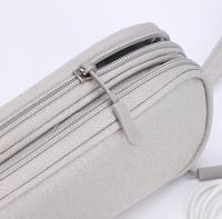 Organizador de Cables Minimalista de Doble Capa, Bolsa de Almacenamiento Digital Multifuncional de Viaje con Porta Pasaportes Moderno