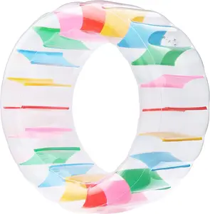Large Kids Adult Swimming Ring Tube Pool Floating Chair Transparent Inflatable Colorful Roller Floater Tent Bed For Water Pool