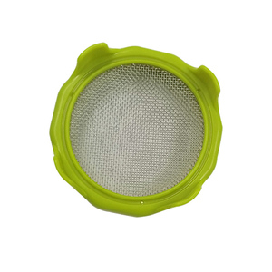 Wholesale Stainless Steel <b>Mesh</b> Screen <b>Strainer</b> Lid Bean Sprouting Lids for Mason Jars 86mm Wide Mouth Canning Jar - Product Image 1