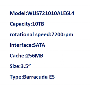ฮาร์ดไดรฟ์เซิร์ฟเวอร์แบบเมคานิคอลระดับองค์กร 10TB รุ่น HA340 SATA 7200 RPM 512MB CMR แนวตั้ง ขนาด 3.5 นิ้ว รุ่น WUS721210BLE6L4 - Product Image 3