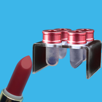 Moule à rouge à lèvres personnalisé avec logo, fabrication artisanale, forme triangulaire, tête ronde, moule en silicone pour rouge à lèvres, moule flexible pour rouge à lèvres