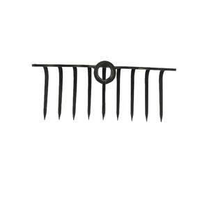 Steel Garden Rake Nine Toothed Black For Agricultural Use And Household Hay Raking - Product Image 3