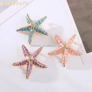 New Design Jewelry Accessories Starfish Brooch Pins For Women 5 Pointed Star Brooches Wholesale