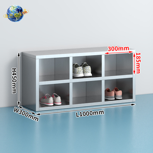 Armoire à chaussures en acier inoxydable 304 / 201, casier industriel, pour usine, hôpital, salle blanche, robuste, plaque épaissie, fabrication chinoise YH - Product Image 2
