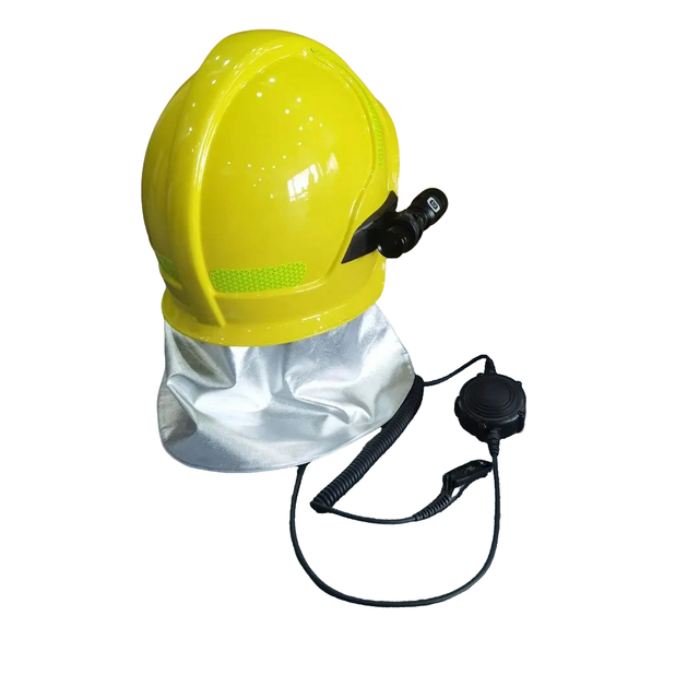 OEM High Quality Flame-retardant Communication Bone Conductive Firefighting Helmet with Reflective Tape for Firefighting Rescue