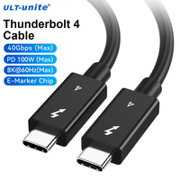 Cable Thunderbolt 4 ULT-unite E-marker Chip USBC C de 1 m, Compatible con Salida de Video 8K a 60 Hz, Transferencia de Datos de 40 Gbps, Carga Rápida PD de 100 W