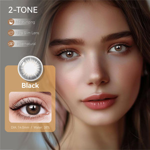 MIIEMO Nouveau Trois Tons Demi-Année Meilleur <span class=keywords><strong>Prix</strong></span> Lentille Pour Les Yeux Prescription Lentille <span class=keywords><strong>De</strong></span> Contact Noir - Product Image 3