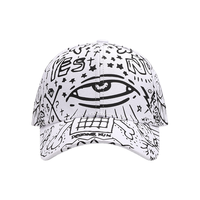 Gorras de Béisbol de Alta Calidad, 100% Algodón Oxford Dobby, con Bordado a Mano de Lazo de Lujo y Diseño Graffiti, para Hombre y Mujer