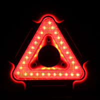 Conception de triangle de voyant d'avertissement clignotant multifonctionnel portable pour les systèmes d'éclairage de moto