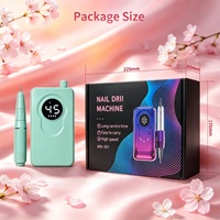 Machine à ongles rechargeable en plastique 45000 tr/min, lime à ongles électrique portable sans fil, polisseuse à ongles professionnelle pour le nail art