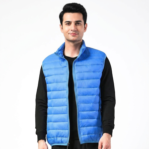 Custom OEM LOW MOQ Plain Warm Canvas Puffer Vest Soft Lightweight <b>Winter</b> Sleeveless <b>Waterproof</b> Windproof Streetwear Vest <b>Jackets</b> - Product Image 1