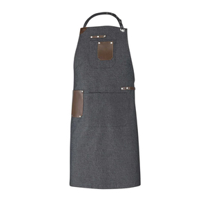 OEM Premium Custom Logo Cotton High Quality Waterproof Oil Resistant Kitchen Chef <b>Aprons</b> With Pockets Bib <b>Aprons</b> With Pockets - Product Image 5