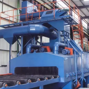 Alta eficiência grande ferrugem remoção aço placas tiro jateamento pré-tratamento linha com bom preço - Product Image 3