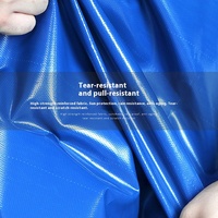 Tissu de toile imperméable imperméable à la pluie bleu abri de pluie extérieur couteau-tissu industriel de bâche à trois épreuves résistant aux coupures