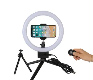 Massa 2020 10" professional 3 Light Modes with tripod stand&Phone Holder Desktop USB-Powered Dimmable mini led selfie ring light