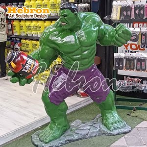 Sculture di Personaggi Marvel di Alta Qualità: Grande Scultura Classica in Vetroresina del Supereroe <span class=keywords><strong>Hulk</strong></span> - Product Image 6