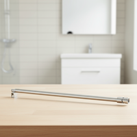 Barres de support de porte de douche en acier inoxydable et alliage de zinc, design optimal, vente chaude