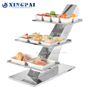 XINGPAI Factory Hot Sale Stainless Steel Buffet <strong>Food</strong> Display <strong>Stand</strong> Hotel <strong>Food</strong> Risers Buffet - Product Image 4
