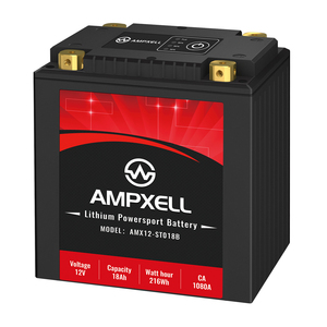 Batterie de moto 12V, batterie au lithium CCA1080 18Ah, batterie de démarrage de voiture AMX12-180FQ 12.8v au lithium - Product Image 2