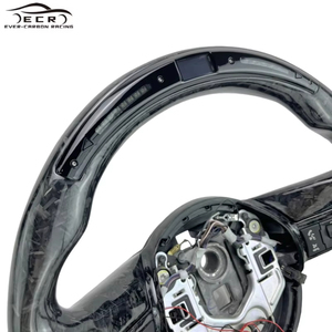 Volant de direction en fibre de carbone forgé personnalisé de haute qualité Ever-Carbon Racing ECR avec LED pour Chevrolet <span class=keywords><strong>Camaro</strong></span> 2010 - Product Image 3