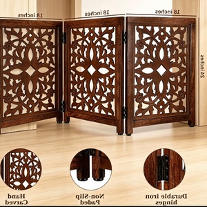 Clôture pliante sculptée <span class=keywords><strong>pour</strong></span> <span class=keywords><strong>chien</strong></span>, idéale <span class=keywords><strong>pour</strong></span> <span class=keywords><strong>escalier</strong></span> et décoration intérieure, vente en gros usine. - Product Image 2