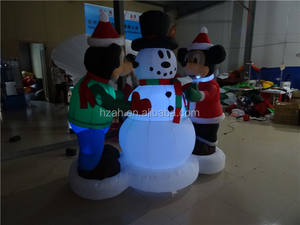 Decoración de Navidad inflable con <span class=keywords><strong>Mickey</strong></span> <span class=keywords><strong>y</strong></span> <span class=keywords><strong>Minnie</strong></span> <span class=keywords><strong>Mouse</strong></span> con muñeco de nieve - Product Image 3