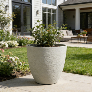 2026New Surface Stylish Gypsum-Textured Plastic Plant <strong>Pots</strong> Large Size Round Urn Planter Macetas Grandes Para <strong>Plantas</strong> Indoor - Product Image 4