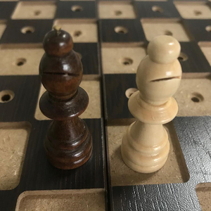 Nhà máy tùy chỉnh cờ vua trò chơi cờ vua bằng gỗ trò chơi Hội Đồng Quản trị bộ một cờ vua đặc biệt cho người mù - Product Image 2