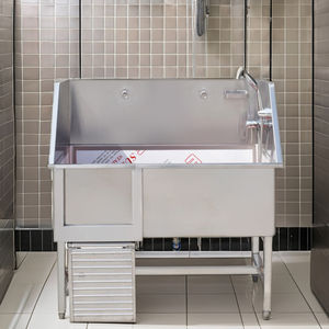 Baignoires professionnelles en acier inoxydable de toilettage pour chiens fabricant OEM de haute qualité bain PP durable nettoyage de bain pour animaux de compagnie - Product Image 1