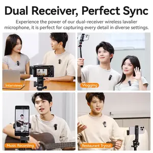 Microphone Lavalier Sans Fil Professionnel Ulanzi A100, Enregistrement Audio Vidéo Vocal 20M, Compatible <span class=keywords><strong>iPhone</strong></span> 16 15, Téléphones Android et Appareils Photo - Product Image 6