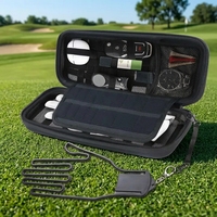 Étui rigide en EVA pour gants de golf avec logo personnalisé, sac de rangement portable antichoc pour accessoires de golf avec porte-marqueur de balle