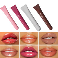 Gloss à lèvres hydratant en gros, fabricant de tubes de gloss à lèvres à bas prix avec logo personnalisé, gloss repulpant à presser