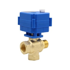 Mini-vanne à bille électrique en laiton DN15, vidange manuelle, passage total, 220V, vanne en cuivre en T 4 points pour l'eau, personnalisation OEM - Product Image 5