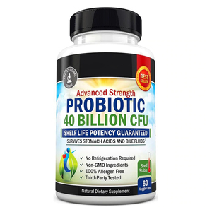 Probióticos Herbales Orgánicos Personalizados, 40 Mil Millones de UFC, 60 Cápsulas, Marca Privada, Adultos, Hombres, Mujeres No Embarazadas, Mejora la Inmunidad - Product Image 1