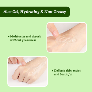 Gel Idratante all'Aloe Vera, Gel Viso e Corpo Lenitivo e Sbiancante, Riparatore per <span class=keywords><strong>Scottature</strong></span> Solari, <span class=keywords><strong>Crema</strong></span> all'Aloe Vera per la Cura della Pelle - Product Image 4