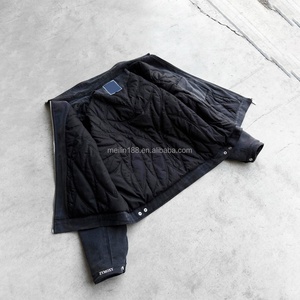 OEM Streetwear Custom Vintage Heavyweight <b>Duck</b> Canvas Work <b>Jackets</b> Zip up Bomber Quilted Coat Canvas Work <b>Jacket</b> for Men - Product Image 2